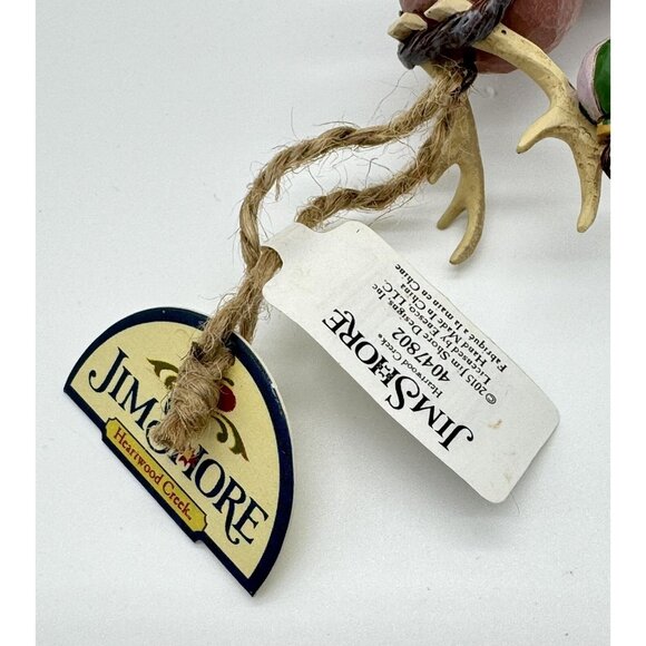 Jim Shore Christmas Dog With Reindeer Antlers  4047802 New w Original Box - Picture 6 of 7